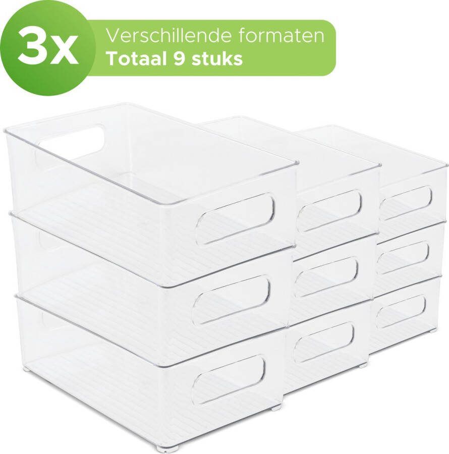 Box me Badkamer organizer 9 stuks -Make up organizer Slaapkamer Kast Voorraad box