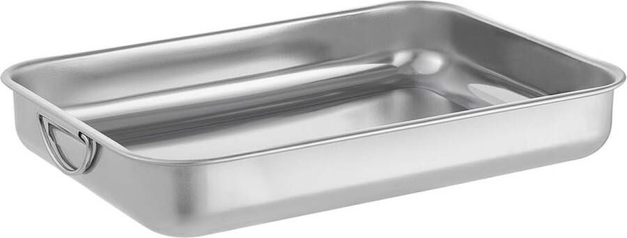 Braadpan 40 cm roestvrijstalen rechthoekige ovenschaal met handgrepen rechthoekige bakplaat gezond en gemakkelijk schoon te maken