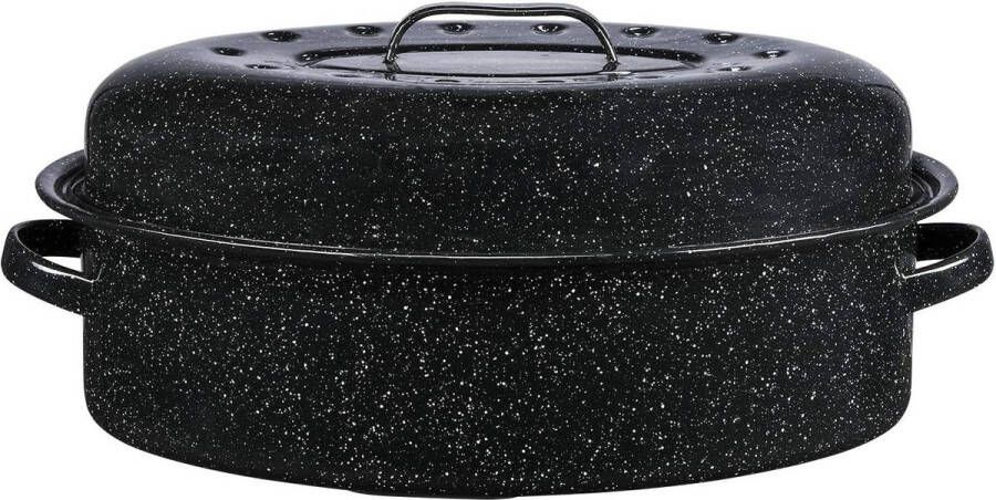 Braadpan 46 x 31 cm koolstofstaal Gietijzeren GRANITEWARE 0509