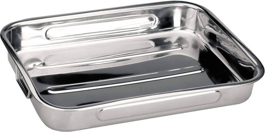 Braadpan gratineerschaal voor lasagne met handgrepen bakplaat ovenschaal braadschaal voor lasagne kip en groenten 30 cm