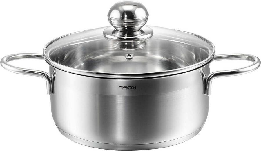 Braadpan Josie Ø 20 cm Hoogte 9 cm 2 liter Roestvrij staal Koken