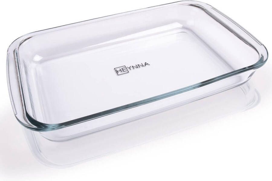 Braadpan van glas 3 liter braadpan van hittebestendig borosilicaatglas ovenschaal als lasagne braadpan bakvorm tiramisuvorm en kleine braadslede magnetron