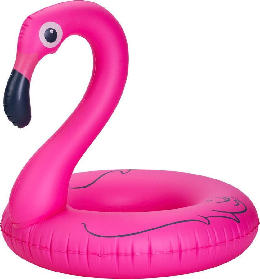 BRAMBLE Opblaasfiguur Flamingo Ride-on (105cm) Opblaasbaar Waterspeelgoed Opblaasdier Sterk & duurzaam PVC Zomer Strand & Zwembad voor Kinderen & Volwassenen