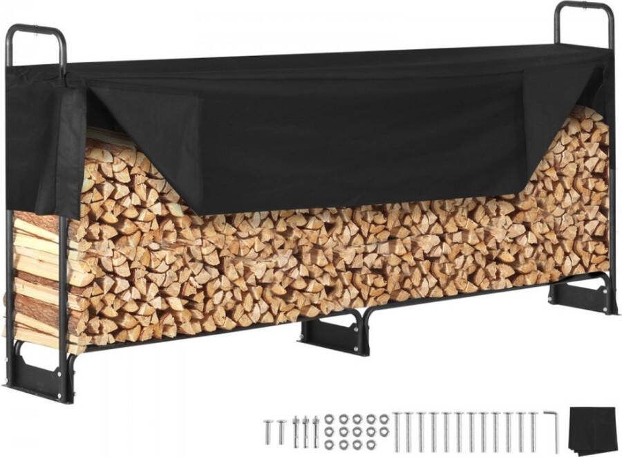 Brandhout rek Houtrek Stalen Frame Met Waterdichte Hoes