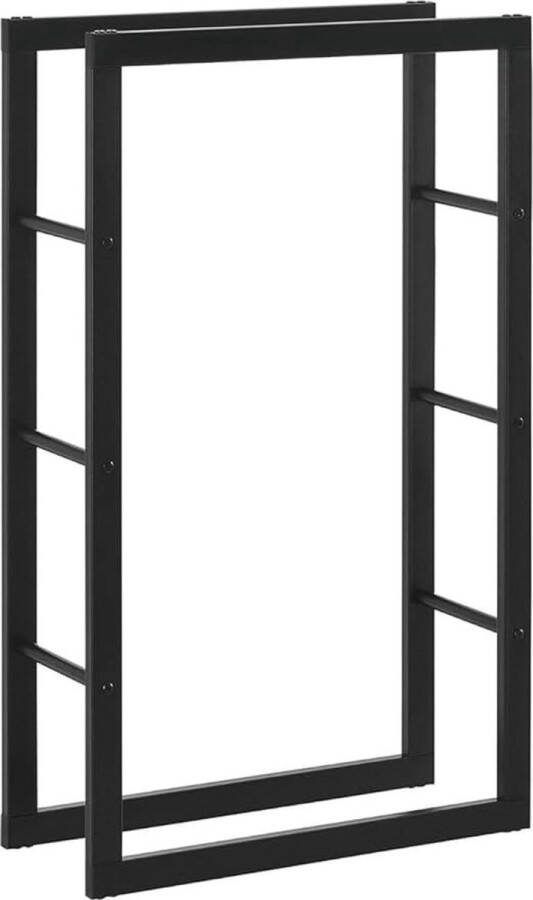 Brandhoutrek Firewood Rack Metal Firewood Rack for Indoor and Outdoor 100x60x25cm