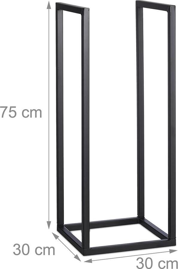 Brandhoutrek Firewood Rack Metal Firewood Rack for Indoor and Outdoor 75 x 30 x 30 cm