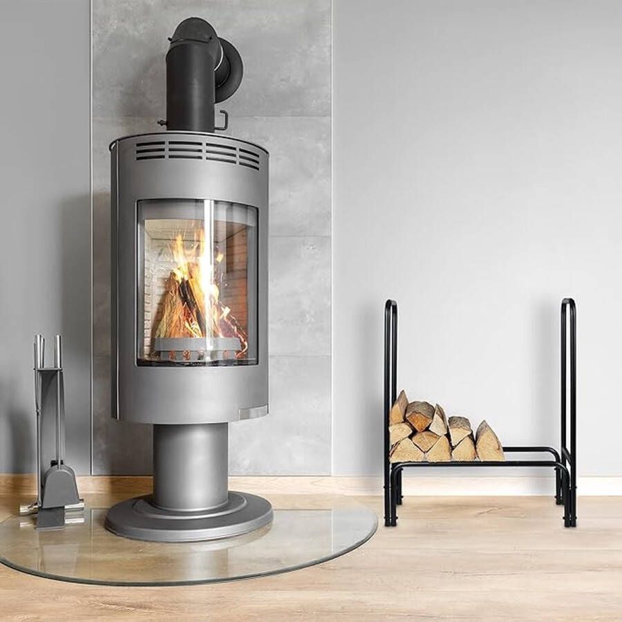 Brandhoutrek Firewood Rack Metal Firewood Rack for Indoor and Outdoor 85 x 72 x 30 cm