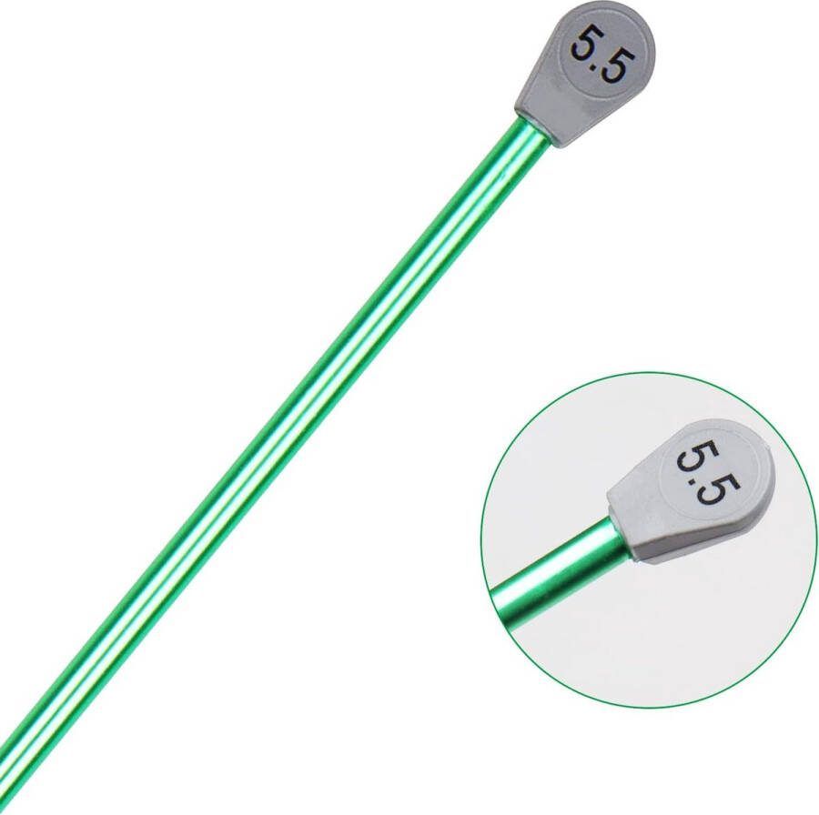 Breinaalden 5 mm Britse maat breinaalden 35 cm lang metalen breinaalden voor beginners Professionele breiers lichtgewicht breinaalden voor artritische handen