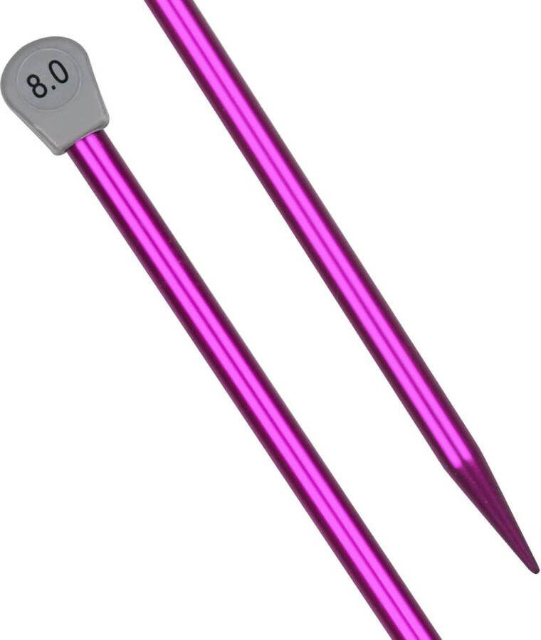 Breinaalden 8 0 mm Britse maat breinaalden 35 cm lang metalen breinaalden voor beginners Professionele breiers lichtgewicht breinaalden voor artritische handen