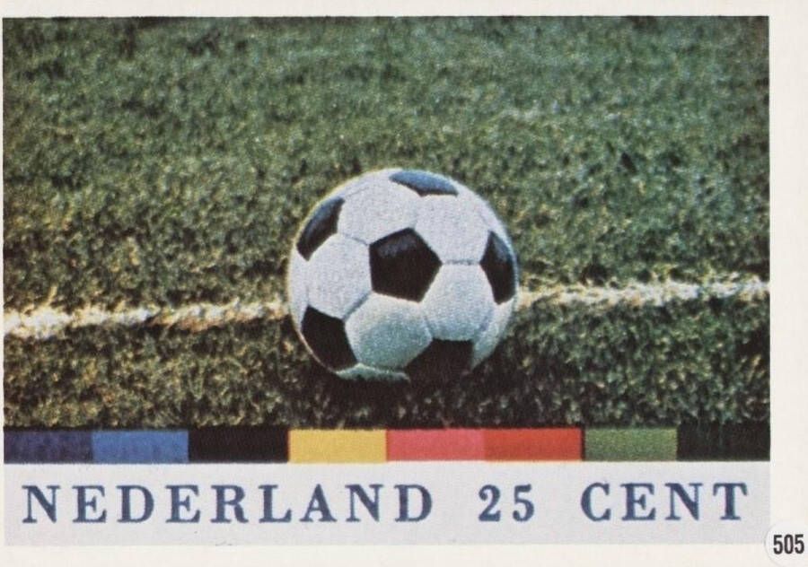 Briefkaart met afbeelding Voetbal postzegel