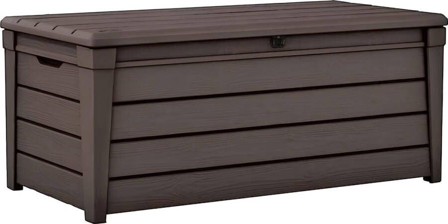 Brightwood Kussenbox bruin XXL-inhoud 455 liter weerbestendig perfect voor tuin terras outdoor zwembad