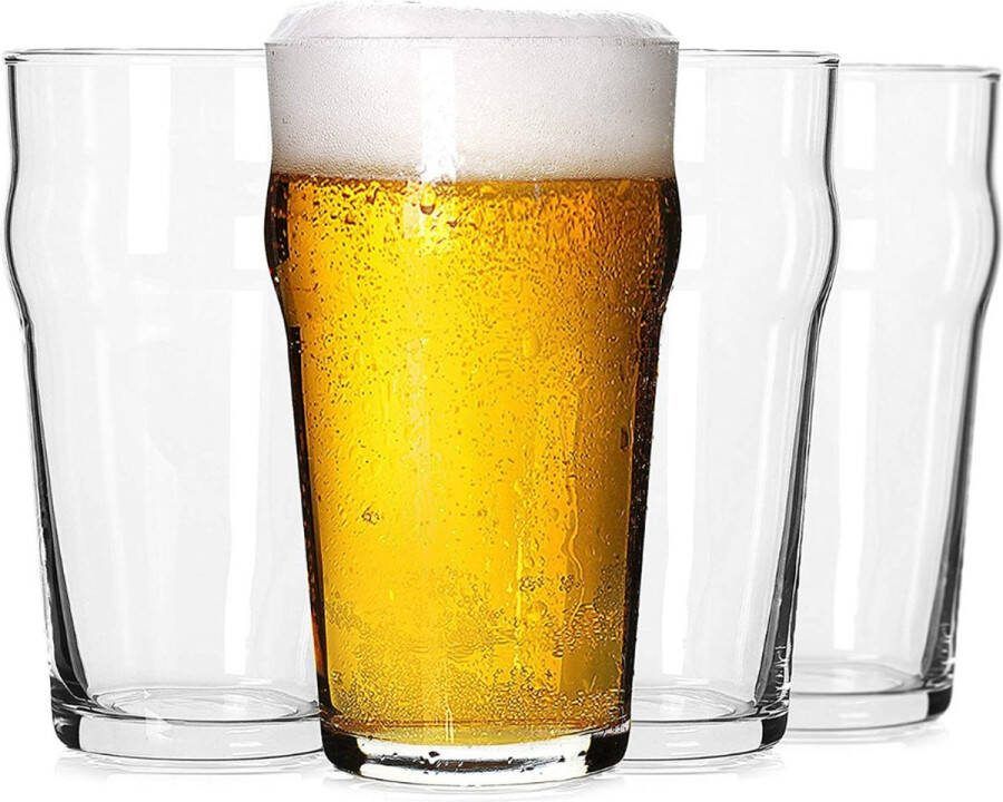 Britse Pint Glas English Straight Pint Glass Bierglazen 2 stuks