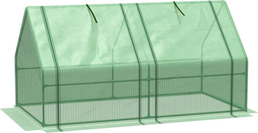Broeikas Foliekas Kweekkas Kweektunnel Tuinkas Kweektent Kas Groen 180 x 90 x 90 cm
