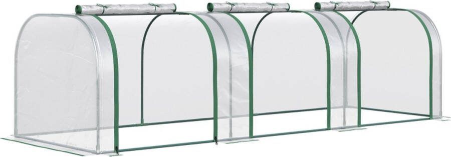 Broeikas Foliekas Kweekkas Tuinkas Kweektent Kas Groen 295 x 100 x 80 cm