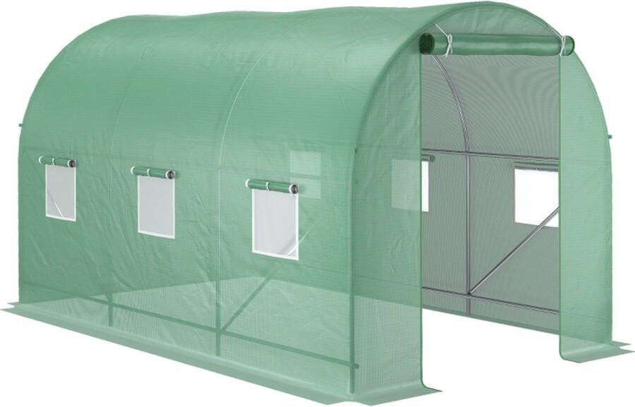 Broeikas Foliekas Kweekkas Tuinkas Kweektent Kas Groen 350 x 200 x 200 cm