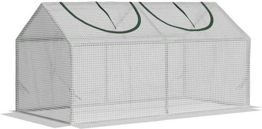 Broeikas Foliekas Kweekkas Tuinkas Kweektent Kas Wit 120 x 60 x 60