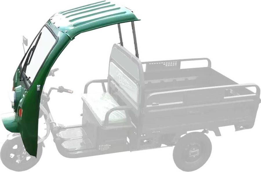 Bromfiets driewieler elektrische Tuk Cargo 500 met kunststof cabine