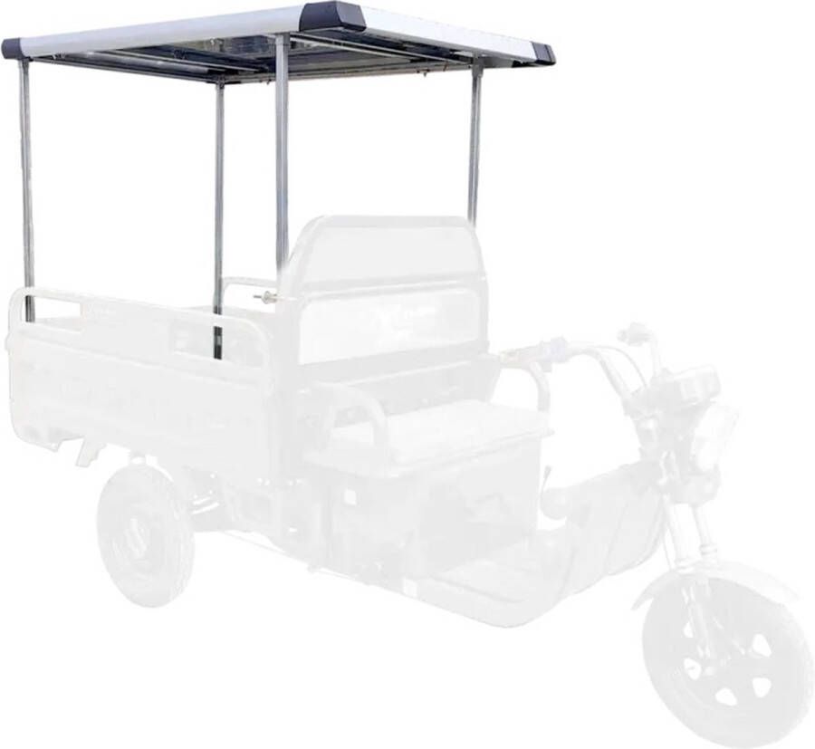 Bromfiets driewieler elektrische Tuk Cargo 500 met solar panel