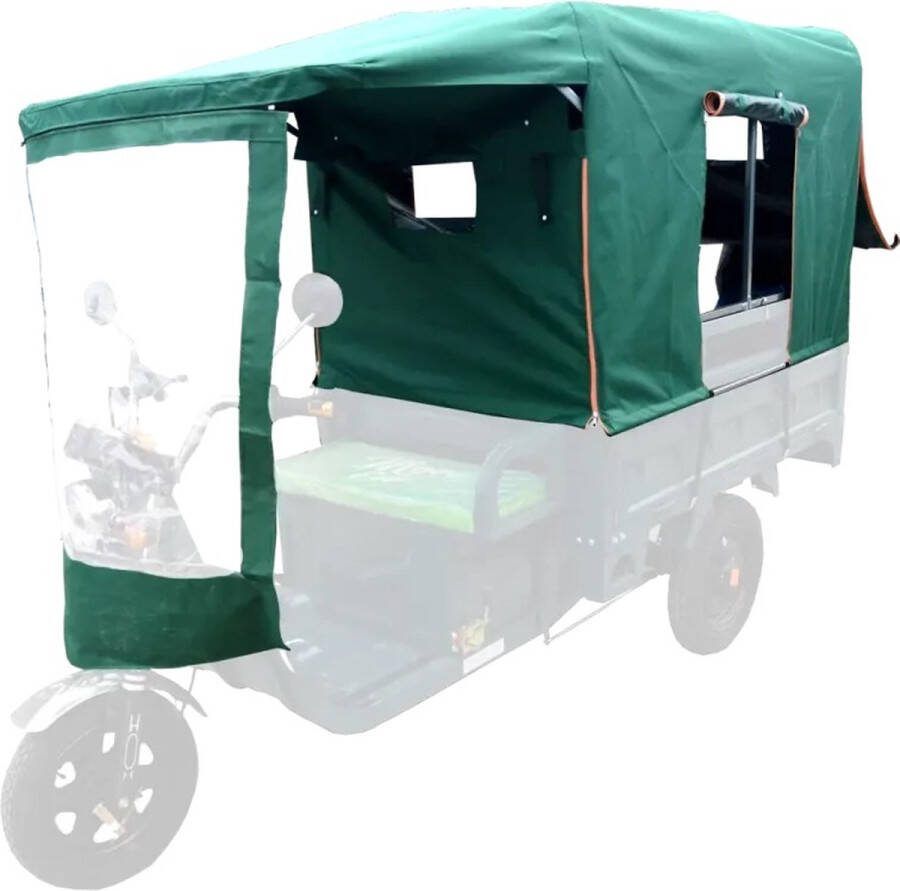 Bromfiets driewieler elektrische Tuk Cargo 500 met zeildoek