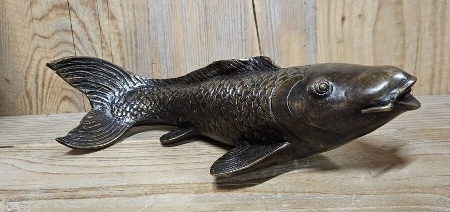 BRONZEN KOI TUINBEELD VIS KOI KARPER