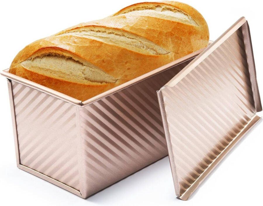 Broodbakvorm met deksel aluminium anti-aanbak toastbroodbakvorm hoge kwaliteit gemakkelijk te gebruiken en schoon te maken broodpan cakebrood toastbrood