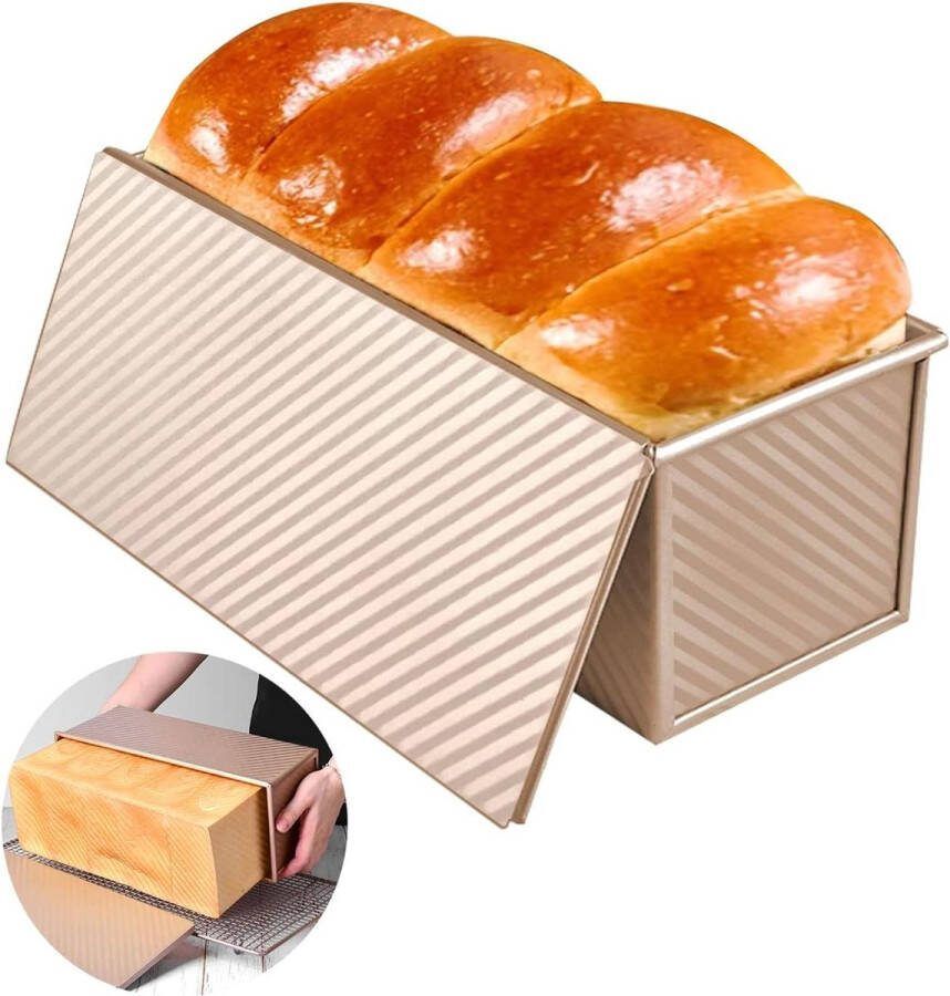 Broodbakvorm met deksel anti-aanbak Kaiser 1000 g ventilerende toastvorm