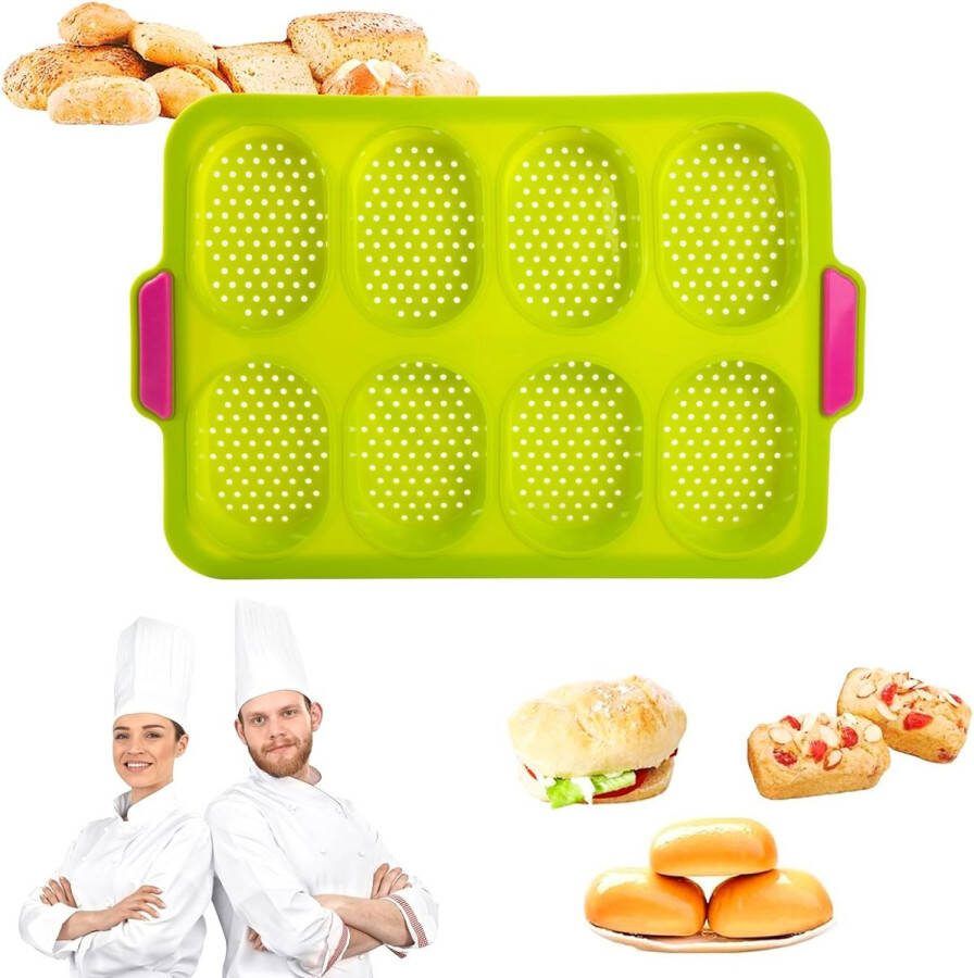 Broodjesbakvormen anti-aanbak siliconen baguettevorm brood crisping tray Franse broodvorm