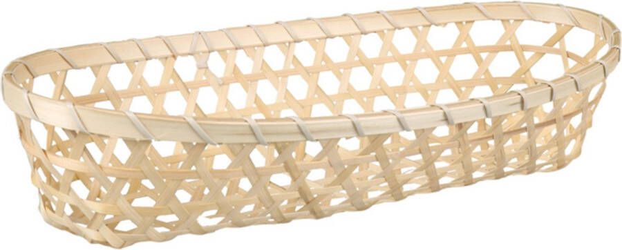 Broodmandje stokbrood mandje bamboe hout 39 x 12 x 8 cm Serveermandjes voor broodjes