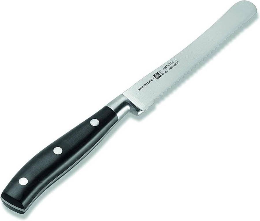 Broodmes 13 cm Jorck roestvrij staal keukenmes met ergonomisch handvat