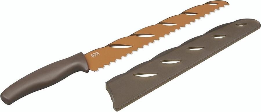 Broodmes 40 cm houten handvat bruin