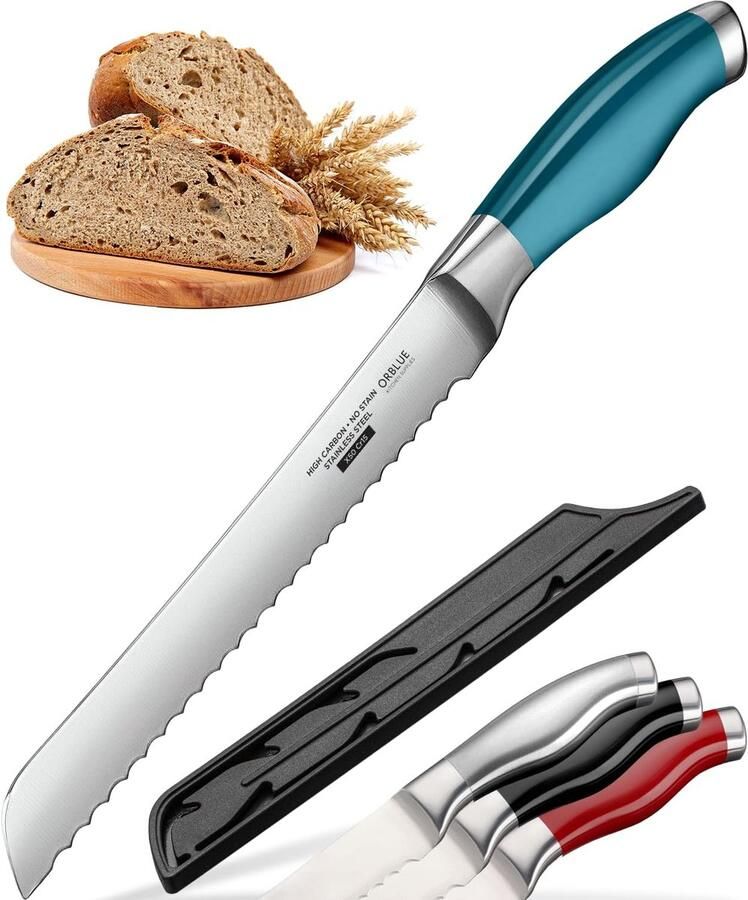 Broodmes Premium Broodmes Ultrascherp Roestvrijstalen Bread Knife Professionele Keukenmes Ideaal voor Brood & Bagels Duurzaam en Veelzijdig