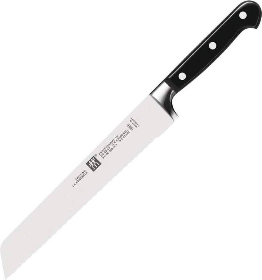 Broodmes Professionals Zilver Zwart 20 cm