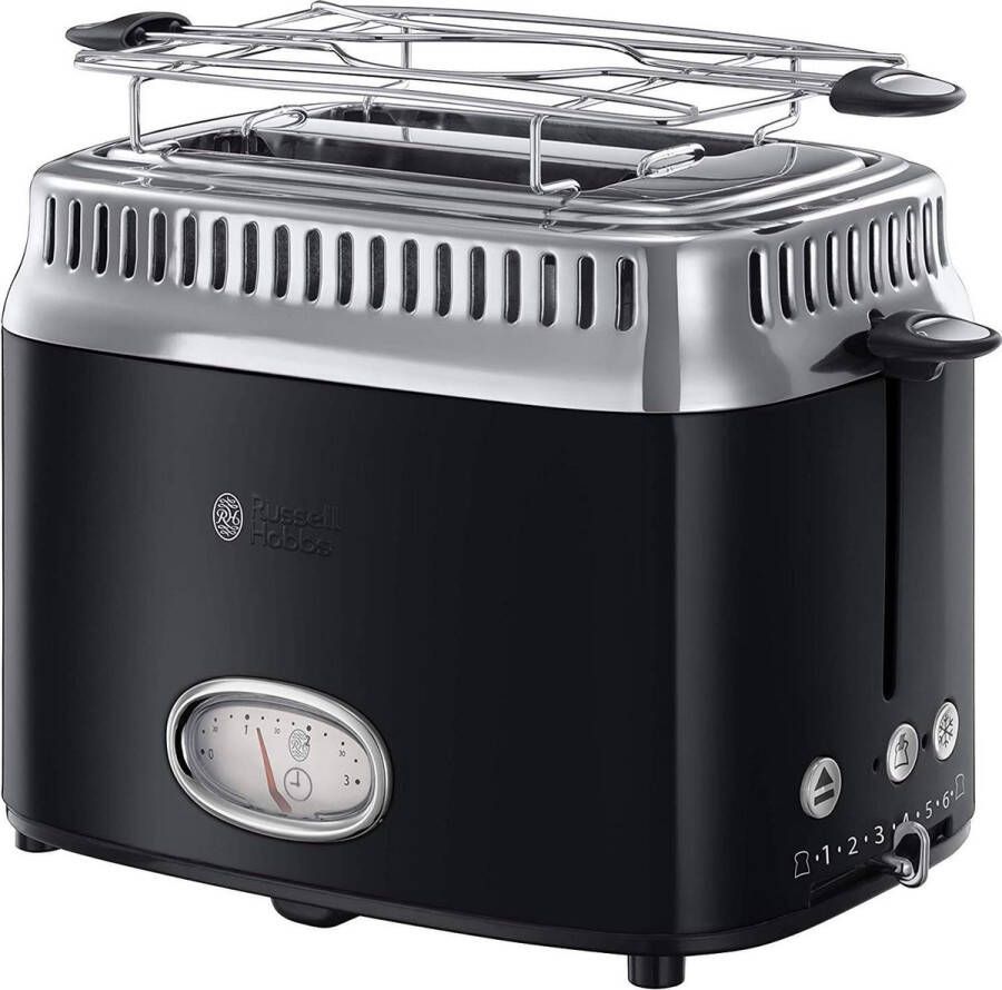 Broodrooster 6 Instelbare Bruiningsniveaus Toaster Met Opzetstuk Extra Brede Sleuven Automatische Broodcentering
