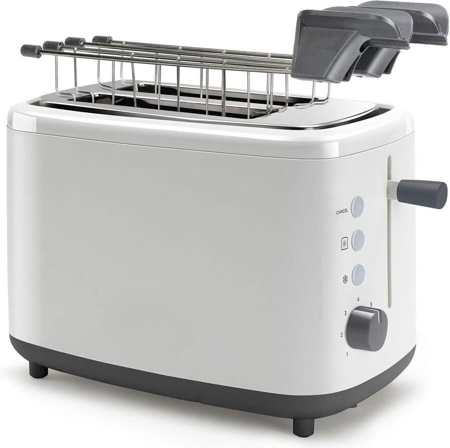 Broodrooster met tostiklemmen Broodrooster Tostiapparaat Tostiklemmen Verschillende warmtestanden Must have voor in de keuken!
