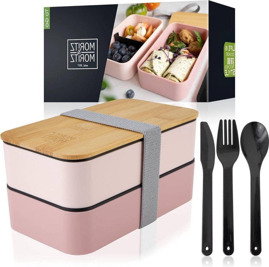 Broodtrommel Bento Box Kinderbox ideale lunchbox met vakken voor werk school en onderweg