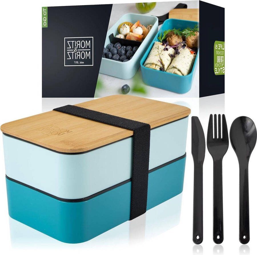 Broodtrommel Bento Box Kinderbox perfecte lunchbox voor kinderen en volwassenen met vakken ideaal voor werk school en onderweg