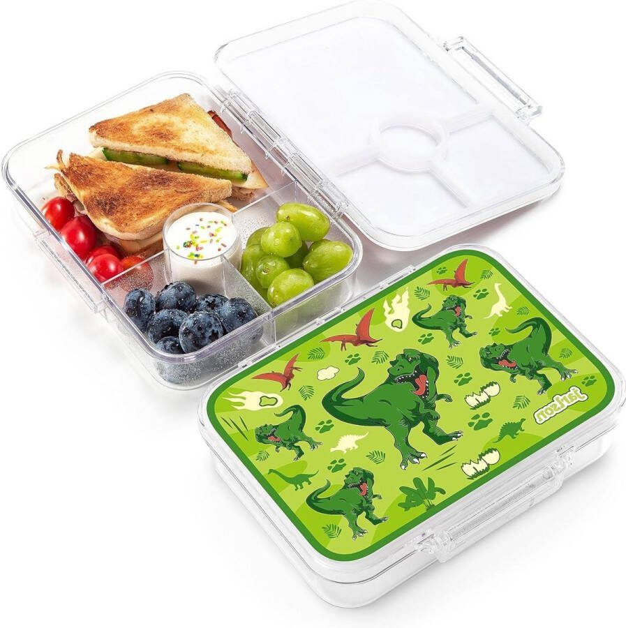 Broodtrommel BPA-vrij lekvrij lunchbox for kids met vakken ideaal kleuterschool school lunchbox kind vaatwasmachinebestendig magnetronbestendig 850ml