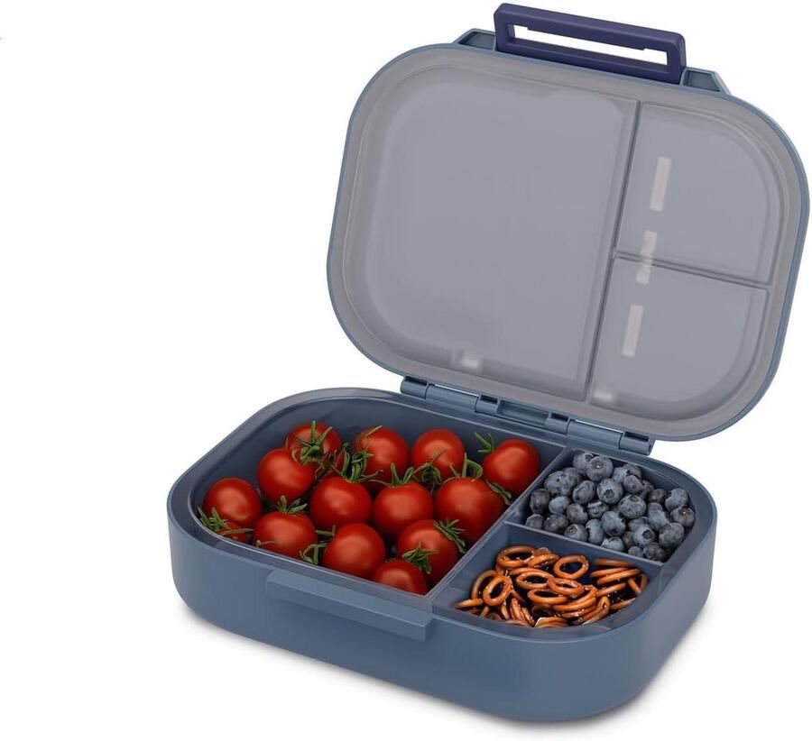 Broodtrommel Onderverdeelde Lunchbox voor Volwassenen en Kinderen Bento Box met Vakken voor School en Kinderdagverblijf BPA-vrij en Lekvrij