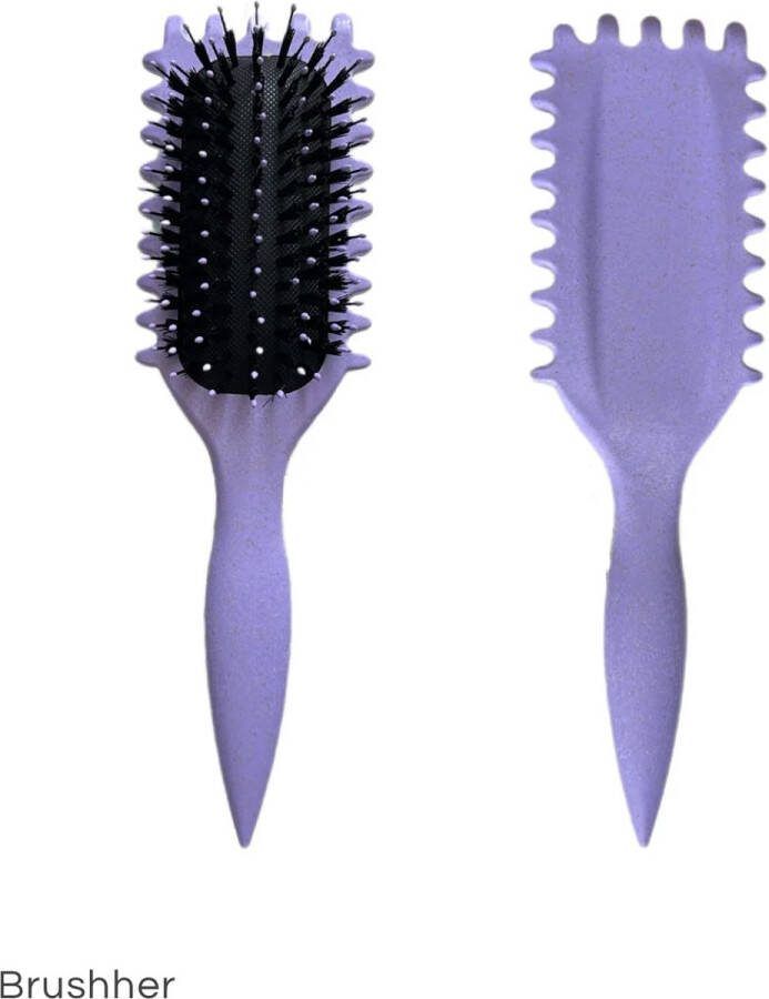 Brushher Curl Define Styling Brush Paars| Haarborstel voor het definiëren van krullen| Curly hair|Curl Defining Styling Brush| CG Methode| CG Proof