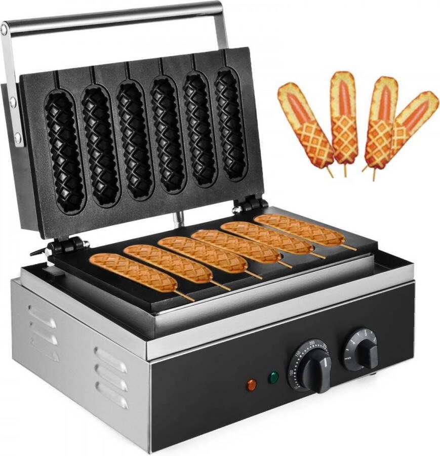 Dakta Bubble Wafelijzer Egg Waffle Maker Elektrische Wafelijzer 6wafels Per Keer