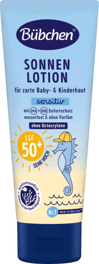 Bübchen Zonnebrand melk Kids sensitive SPF 50+ geurloos 100 ml