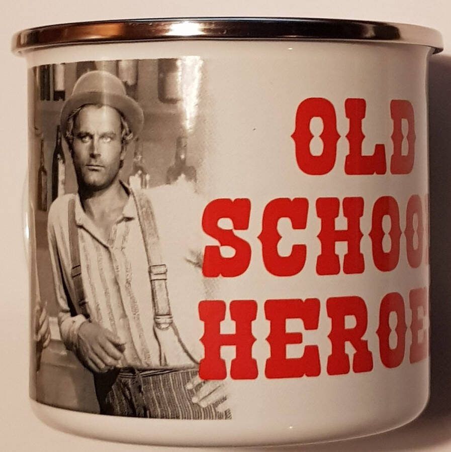 Bud Spencer & Terrence Hill Old School Heroes. Emaille Drinkbeker