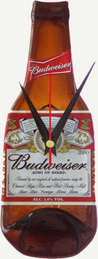 Merkloos Originele Budweiser bierfles klok Wandklokken