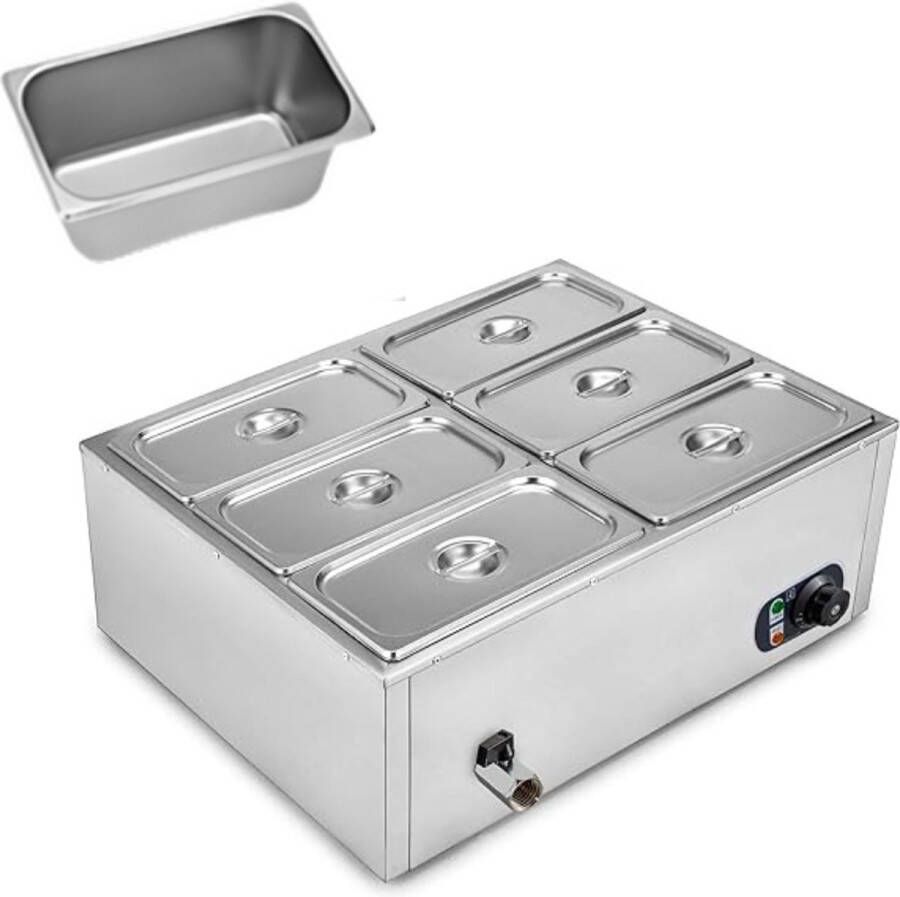 PerfectGear Buffetwarmer Electrisch Chafing Dish Warmhoudbakken 6 Delig