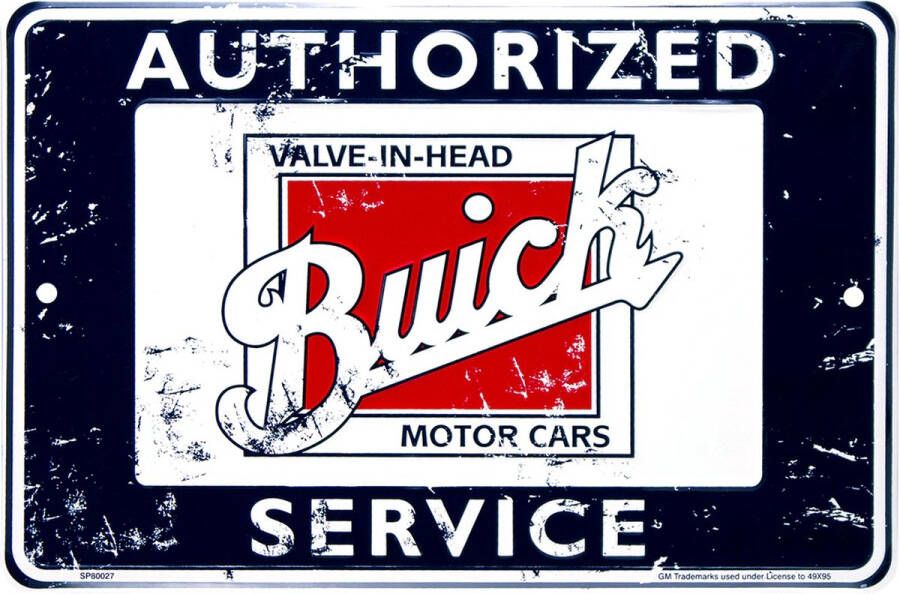 Buick Auhorized Service. Aluminium wandbord 30 x 30 cm. Made in U.S.A