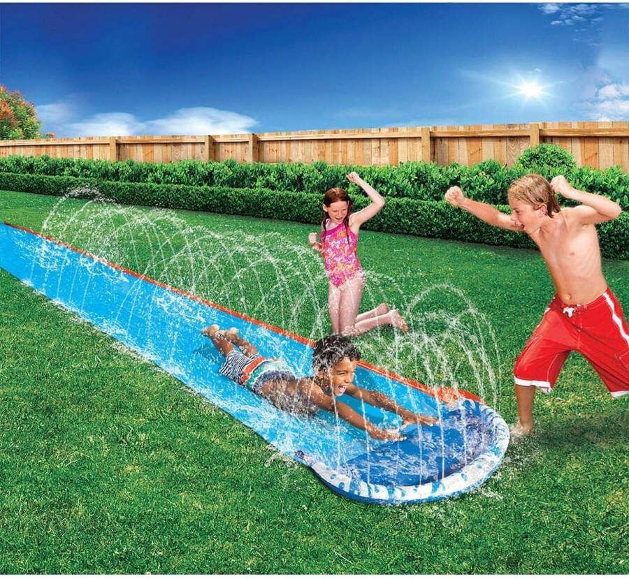 Buikschuifbaan Waterspeelgoed Waterglijbaan Waterslide Watergijlbaan opblaasbaar 4 88m Must have voor in de zomer!