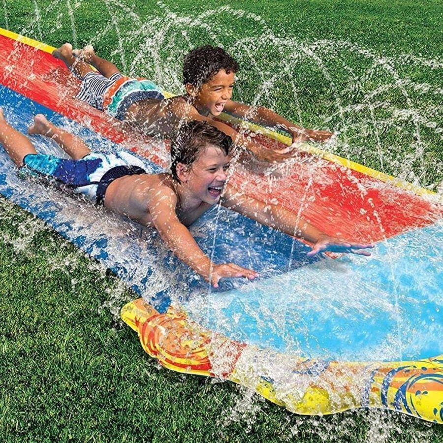 Buikschuifbaan Waterspeelgoed Waterglijbaan Waterslide Watergijlbaan opblaasbaar 4 88m Must have voor in de zomer!