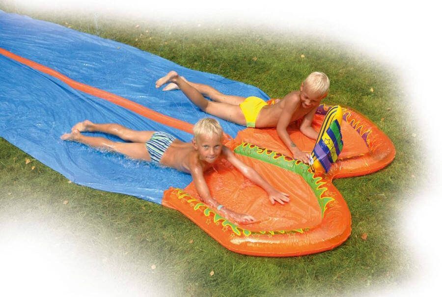 Buikschuifbaan Waterspeelgoed Waterglijbaan Waterslide Watergijlbaan opblaasbaar 6 5m Must have voor in de zomer!