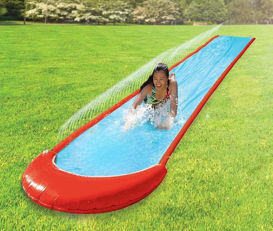 Buikschuifbaan Waterspeelgoed Waterglijbaan Waterslide Watergijlbaan opblaasbaar 7 5m Must have voor in de zomer!