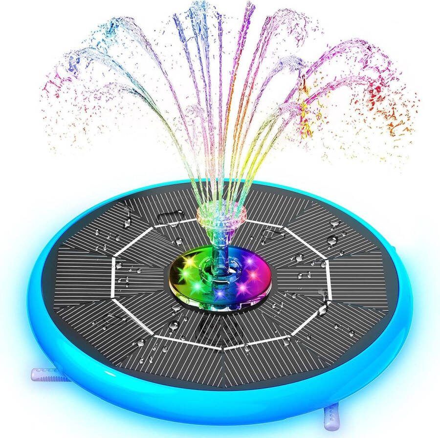 Buiten fontein op zonne-energie drijvend led 55 W vogelbad vijver maximale hoogte watersproeiing 85 cm 120 l u tuin